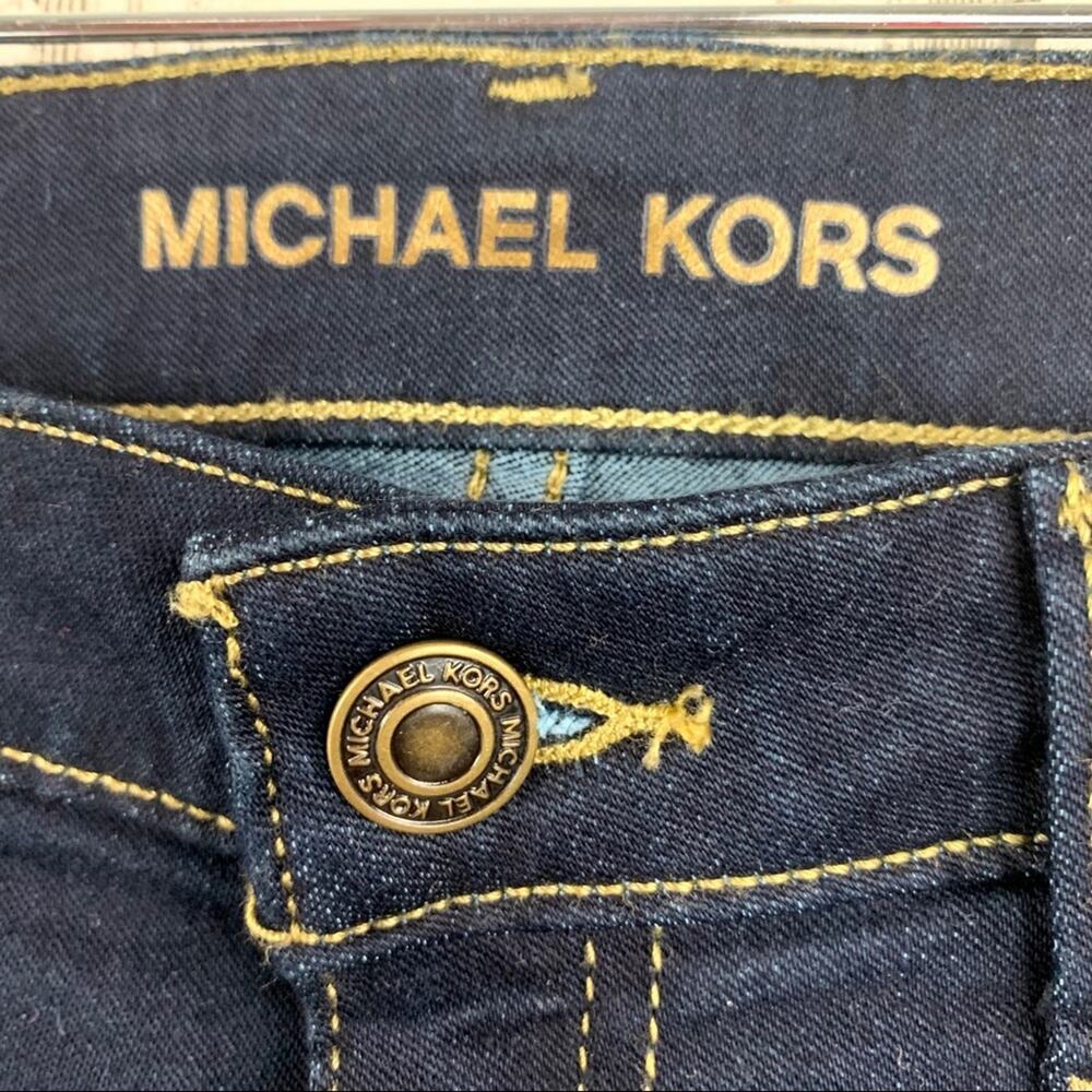 MICHAEL KORS High Rise Skinny Jeans, Dark Wash Women's Size 6 NWT - Picture 4 of 9